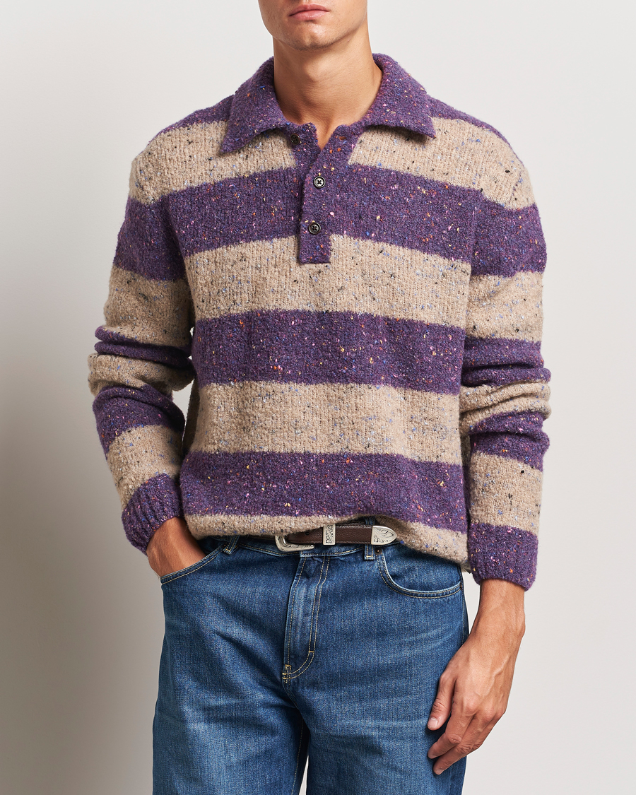 Herre | GANT | GANT | Barstriped Rugger Deep Plum