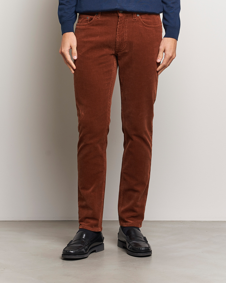 Herre |  | GANT | Cord 5-Pocket Jeans Chocolate Brown