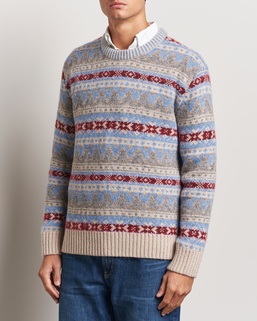 Herre |  | GANT | Fair Isle Crew Neck Clear Sky