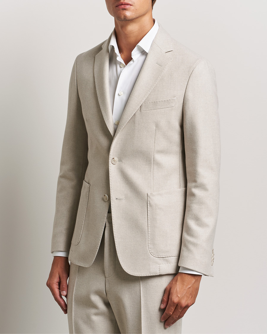 Herre | Business & Beyond - Formal | BOSS BLACK | Hanry Wool Patch Pocket Blazer Open White