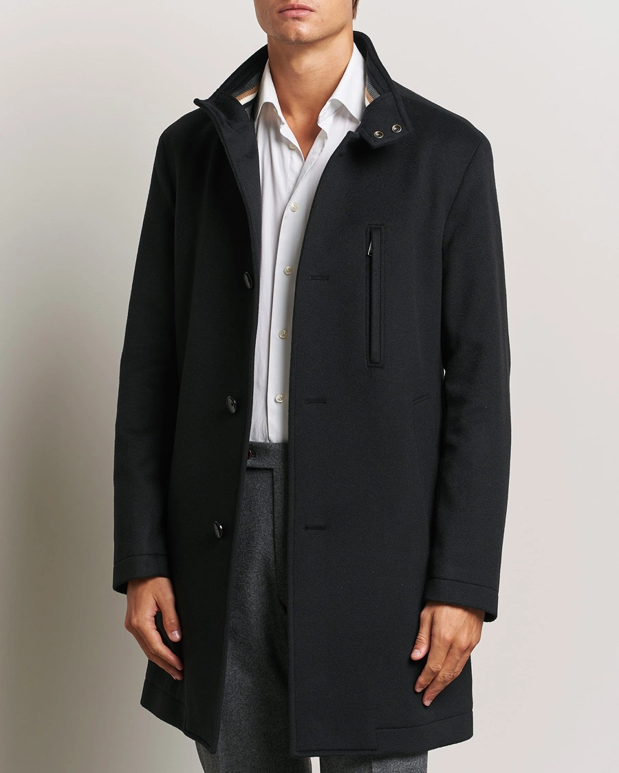 Herre | Jakker | BOSS BLACK | Hyde Stand Up Collar Coat Black