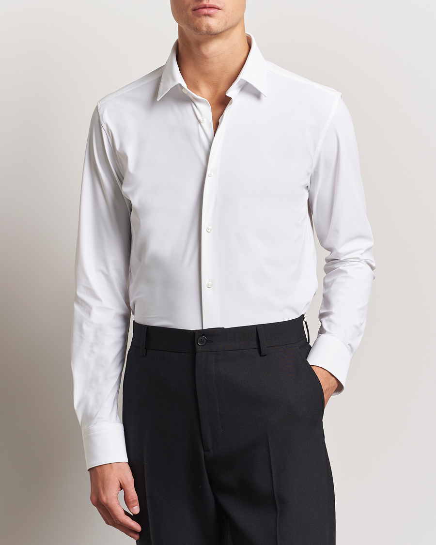 Herre |  | BOSS BLACK | Hank 4-Way Stretch Shirt White