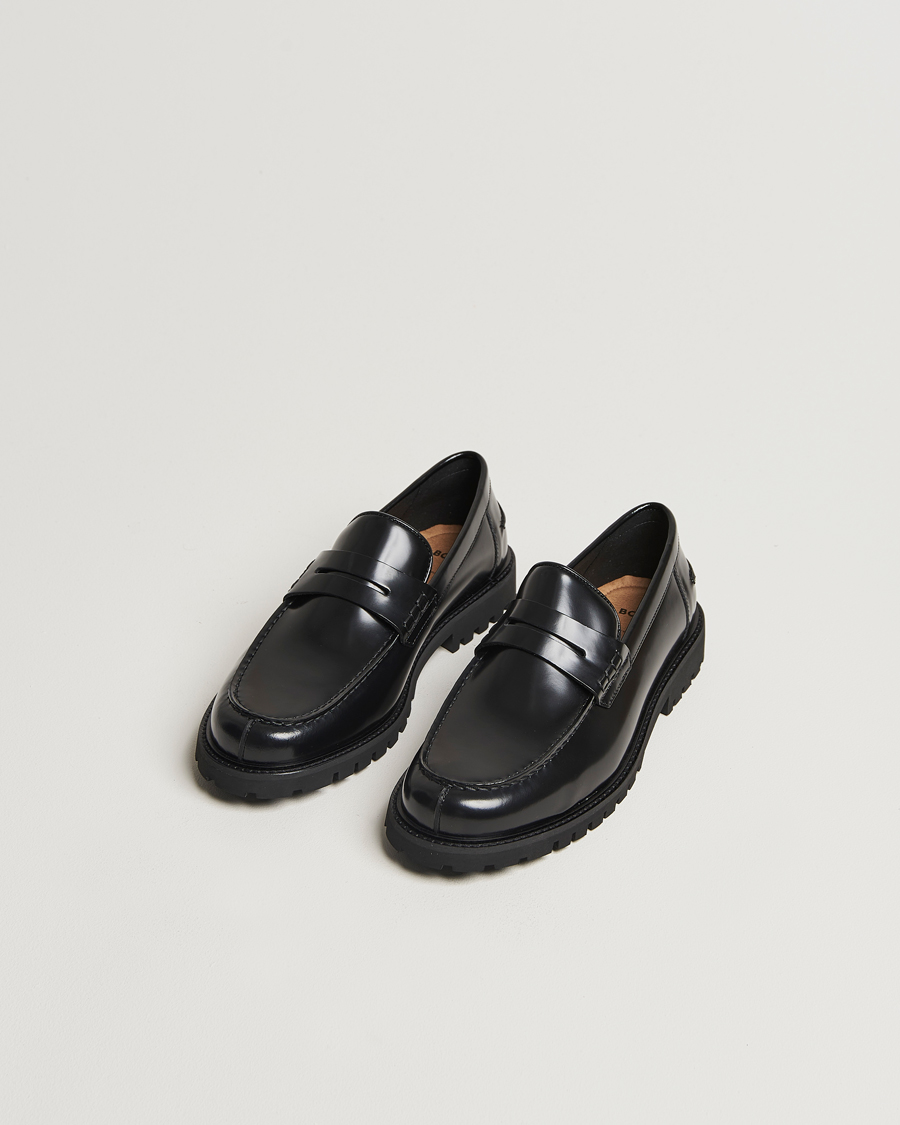 Herre | Business & Beyond | BOSS BLACK | Richayl Leather Loafer Black