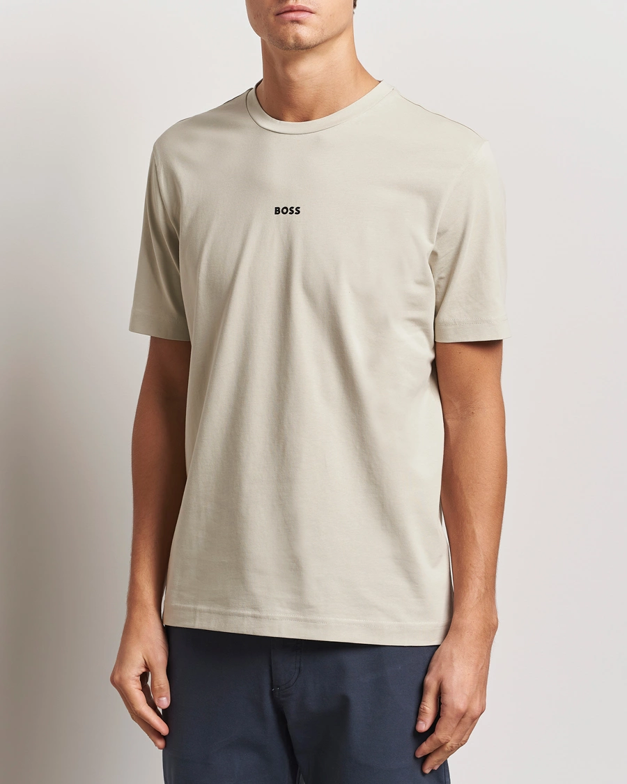 Herre |  | BOSS ORANGE | Tchup Logo Crew Neck T-Shirt Light Beige