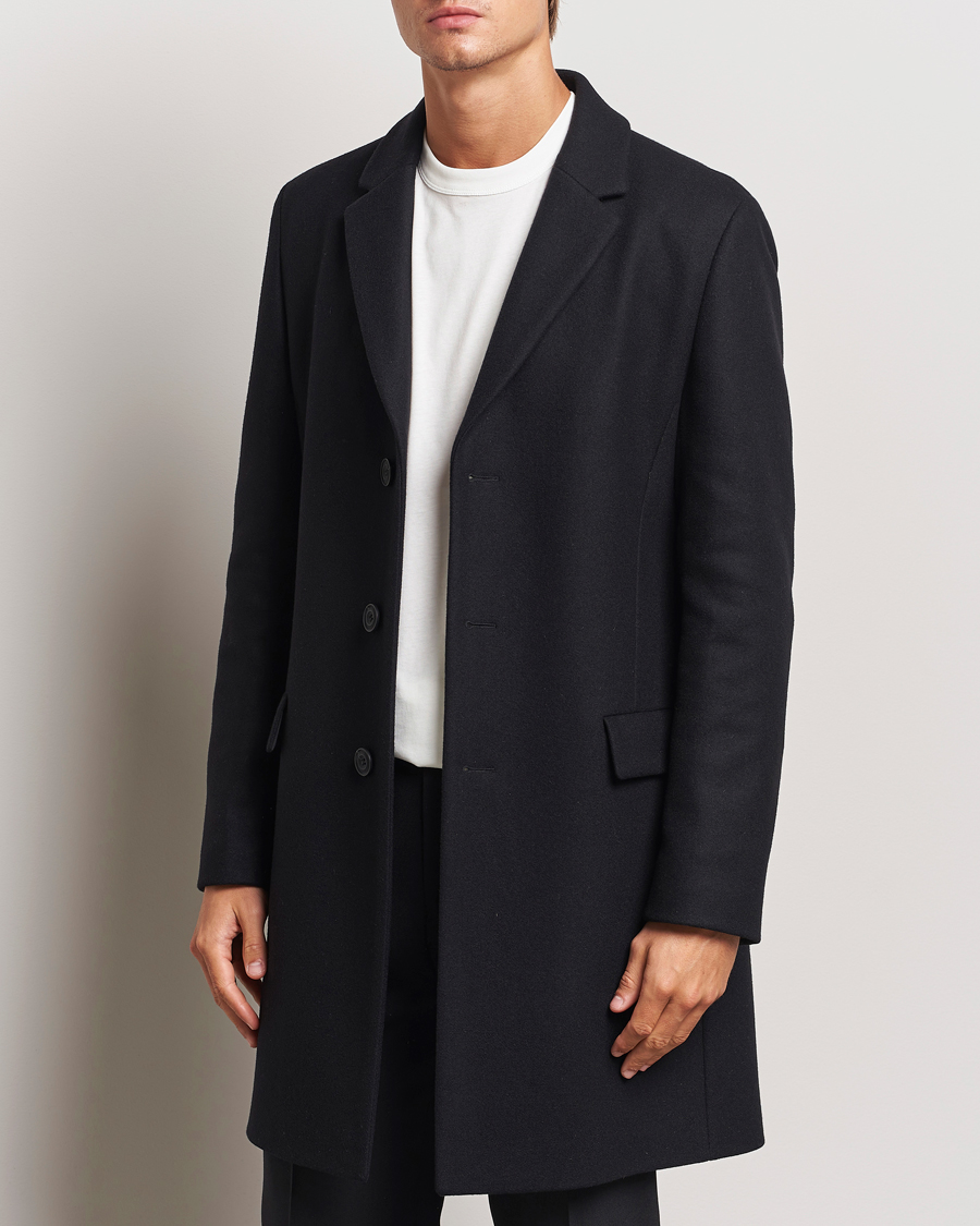 Herre |  | HUGO | Migor Wool Coat Black