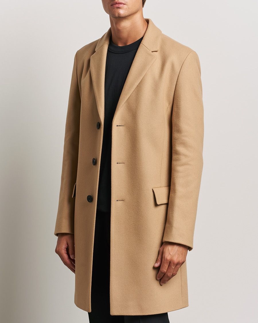 Herre |  | HUGO | Migor Wool Coat Medium Beige