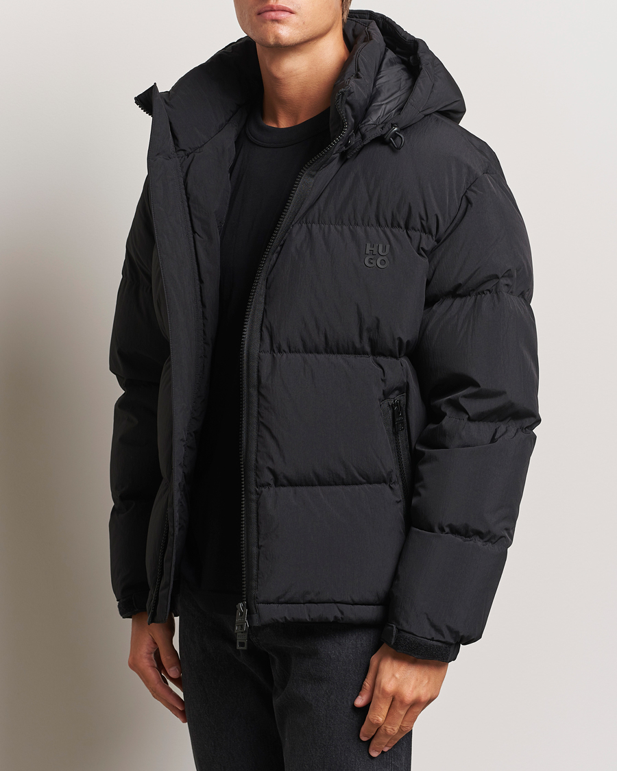 Herre |  | HUGO | Bironto Hooded Puffer Jacket Black