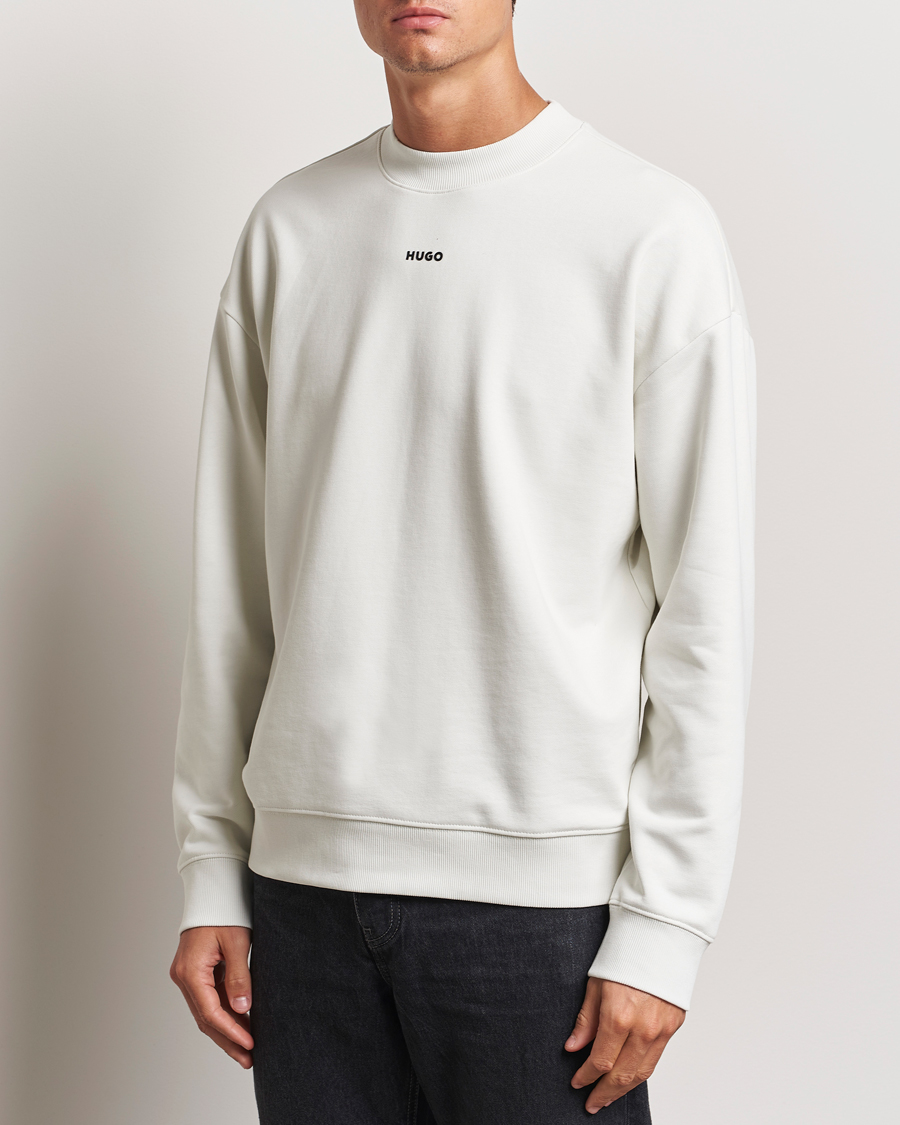 Herre |  | HUGO | Dapo Crew Neck Sweatshirt Off White