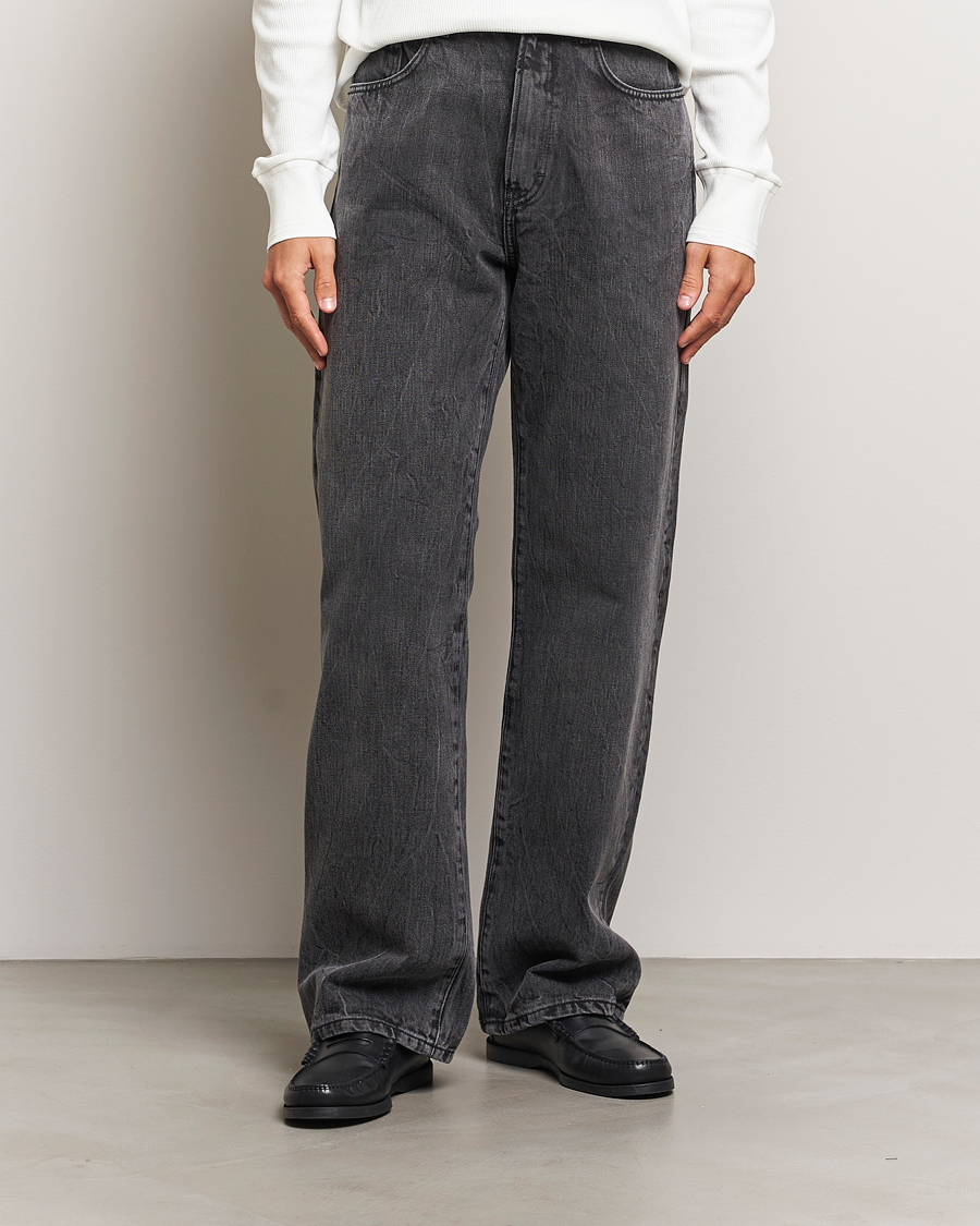 Herre | Relaxed fit | Jeanerica | VM009 Vega Canvas Trousers Black Firenze