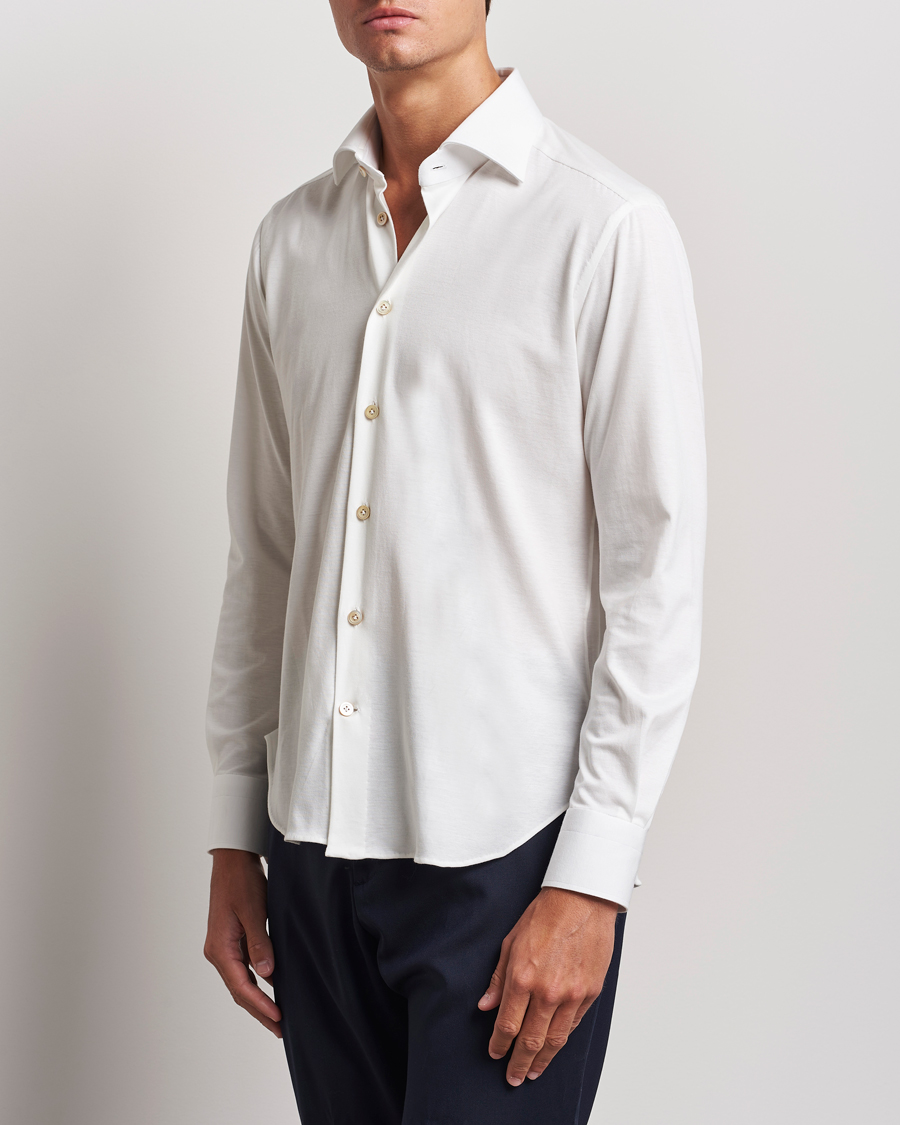 Herre | Casualskjorter | Kiton | Cotton Jersey Shirt White