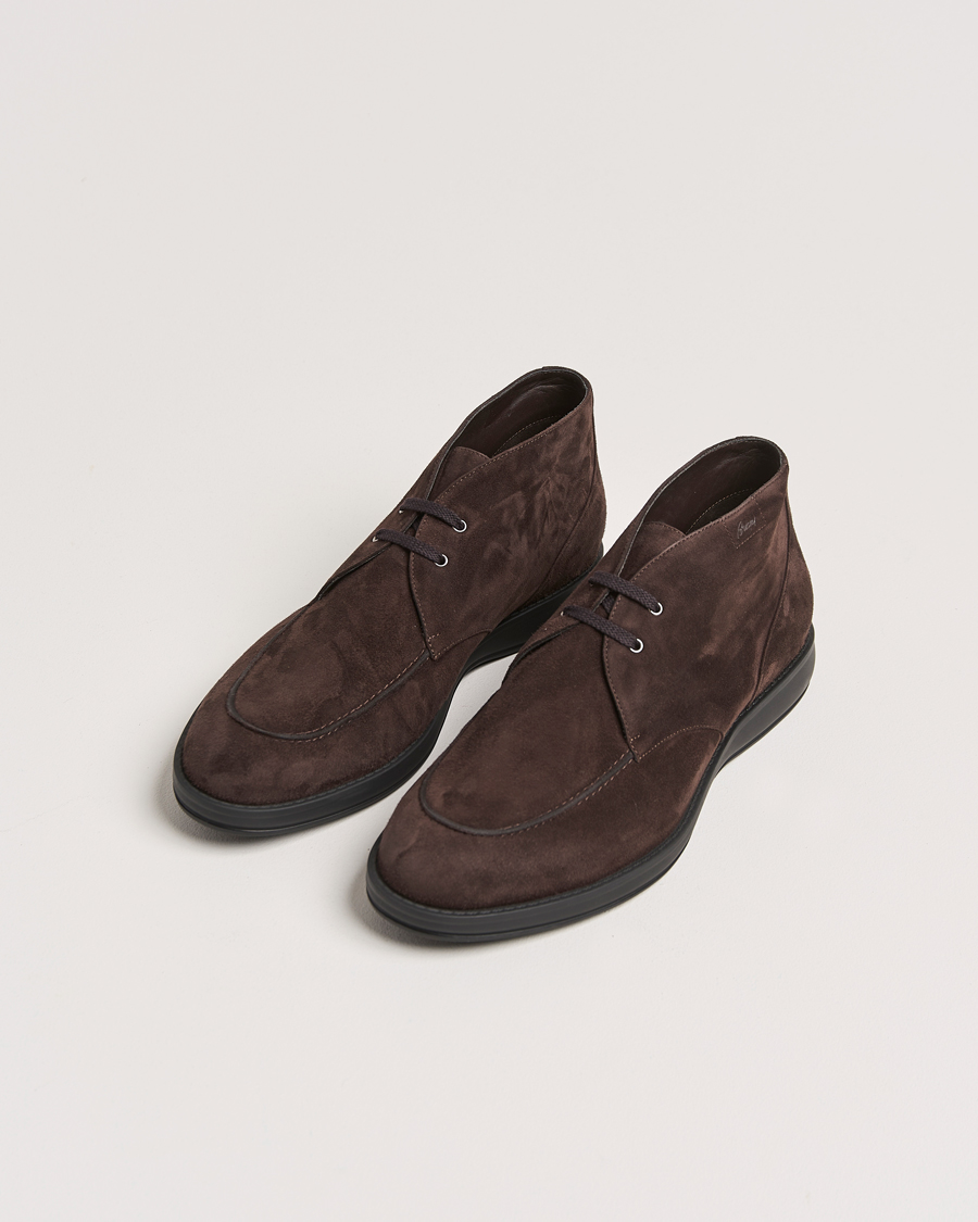 Herre |  | Brioni | Journey Desert Boots Dark Brown Suede