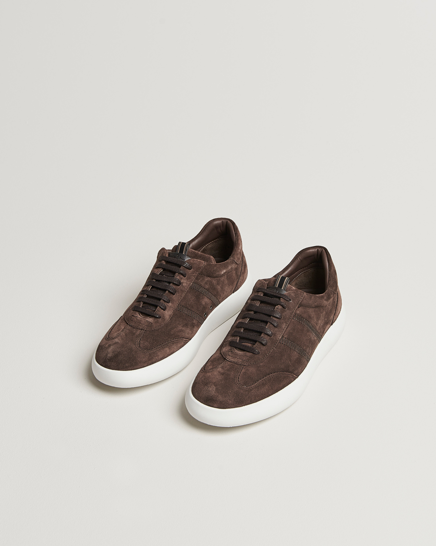 Herre |  | Brioni | Cassetta Sneakers Dark Brown Suede
