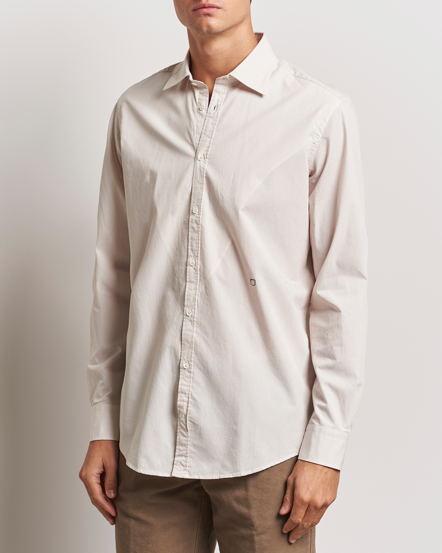 Herre |  | Massimo Alba | Genova Casual Shirt Beige Stripe