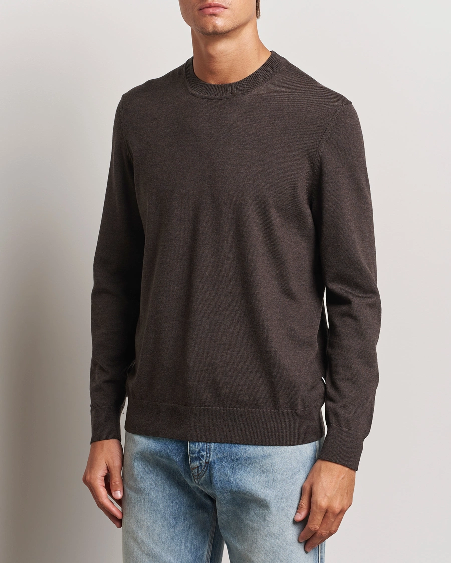 Herre |  | NN07 | Ted Merino Crew Neck Pullover Demitase Brown