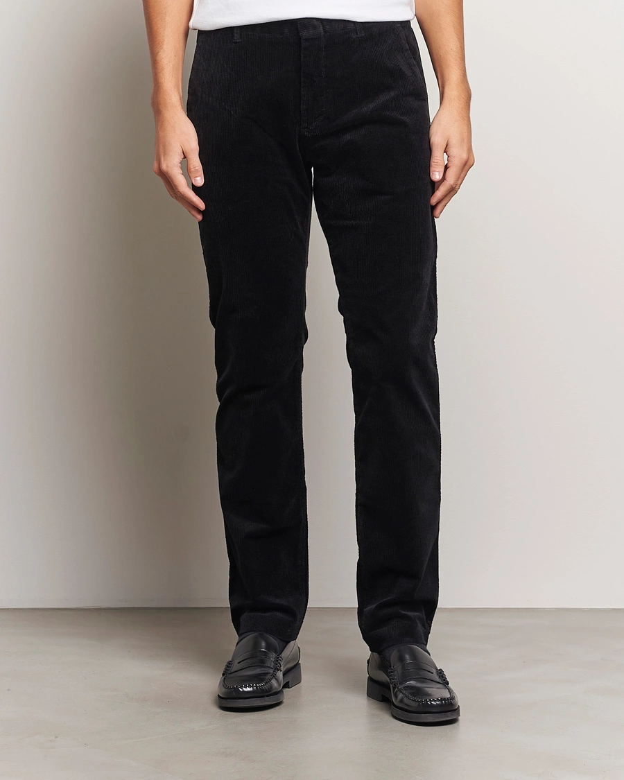 Herre |  | NN07 | Theo Regular Fit Corduroy Chinos Black