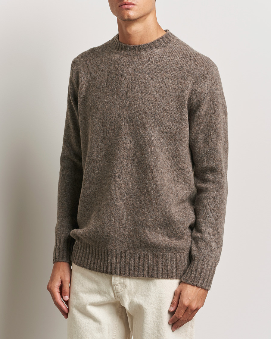 Herre |  | NN07 | Lee Brushed Wool Crew Neck Tarmac