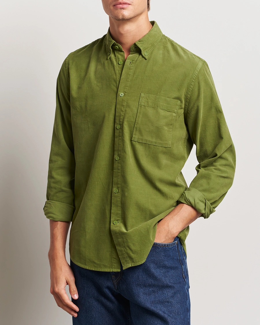 Herre |  | NN07 | Arne Baby Cord Shirt Cedar Green