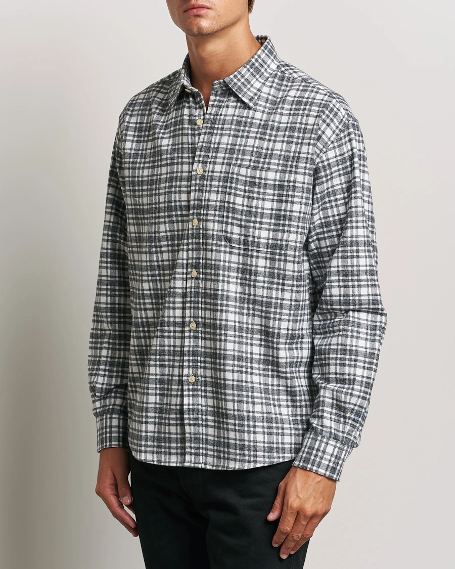 Herre |  | NN07 | Deon Flannel Shirt Grey/White