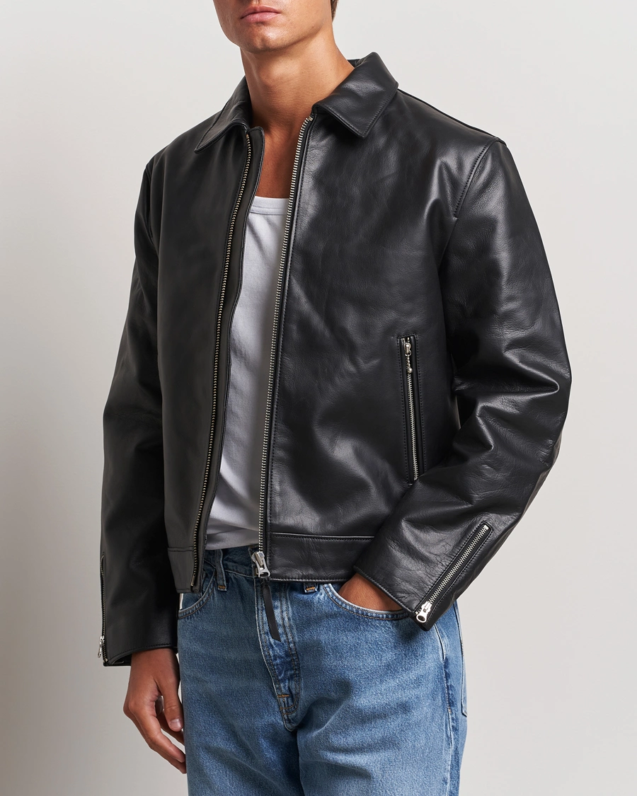 Herre | Nyheder | Nudie Jeans | Eddy Rider Leather Jacket Black