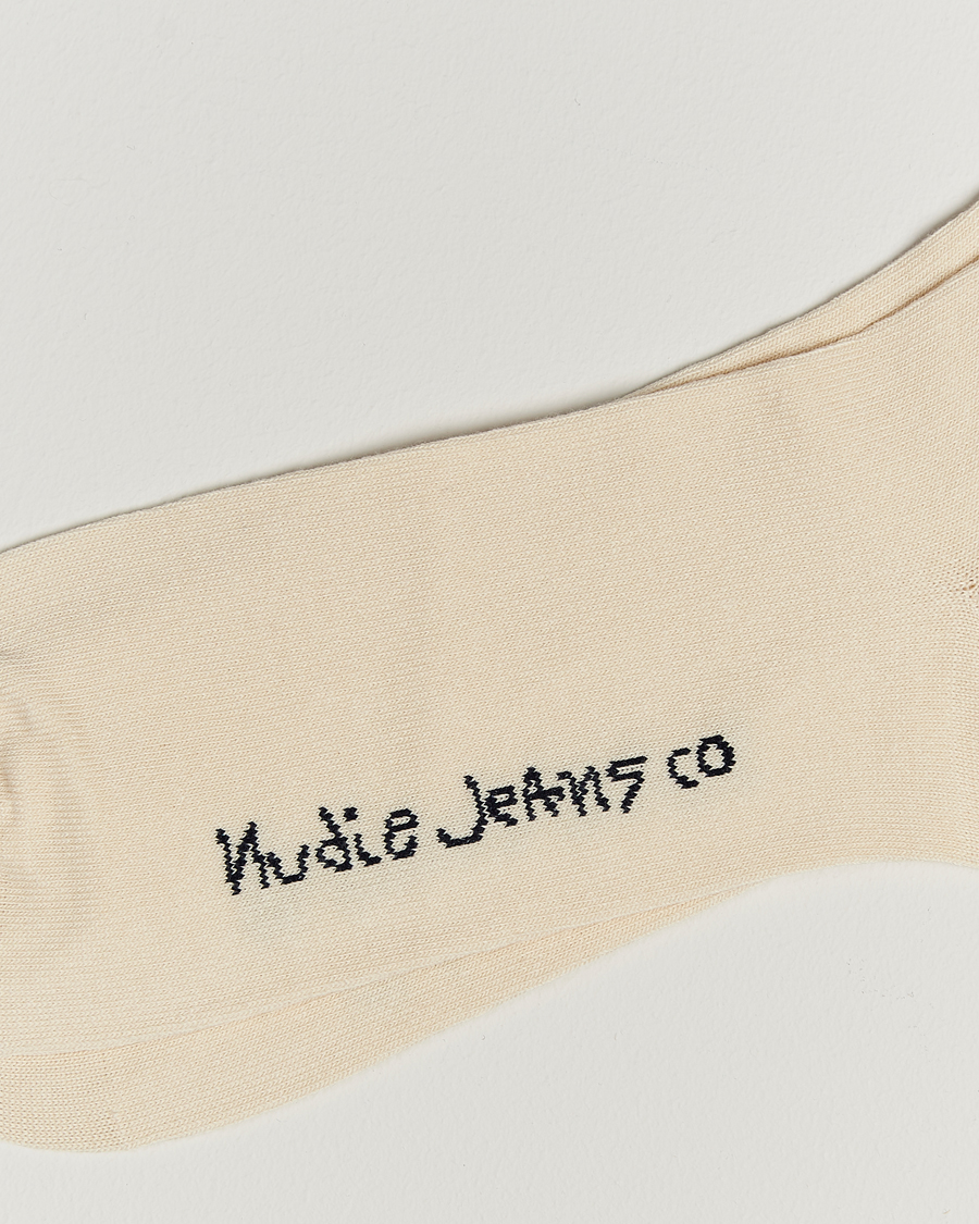 Herre |  | Nudie Jeans | Amundsson Tennis Socks Off White/Navy