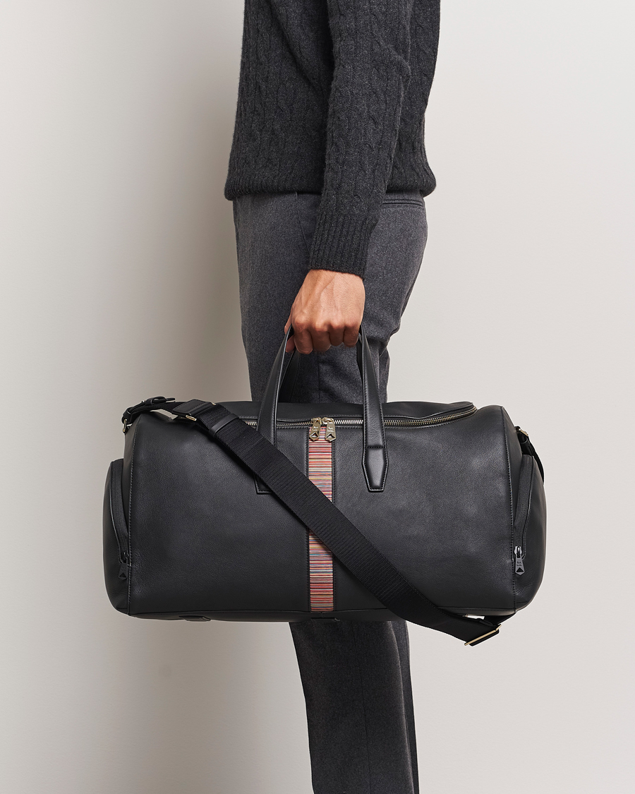 Herre |  | Paul Smith | Leather Stripe Holdall Black