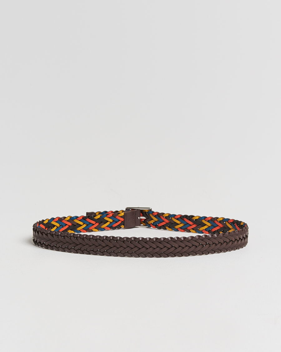 Herre |  | Paul Smith | Reversible Leather Braided Belt Brown/Multi