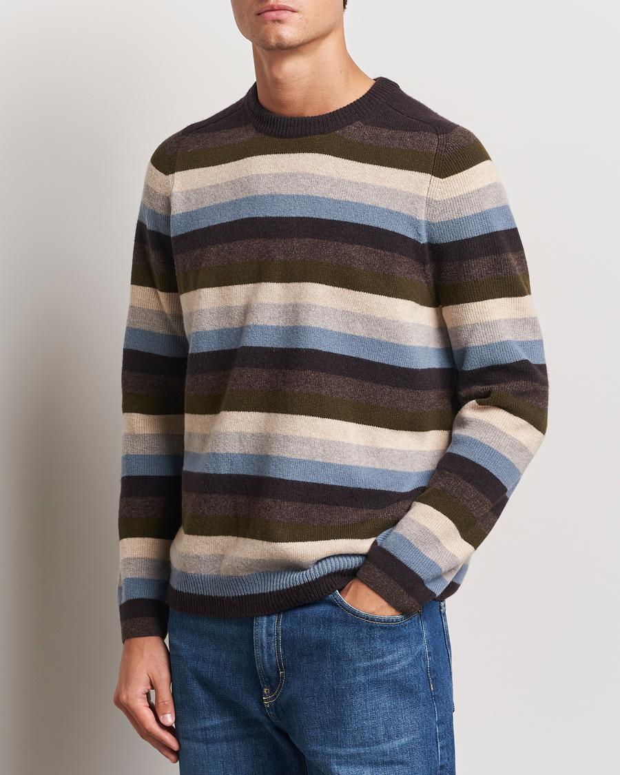 Herre |  | Paul Smith | Striped Lambswool Knitted Sweater Multi