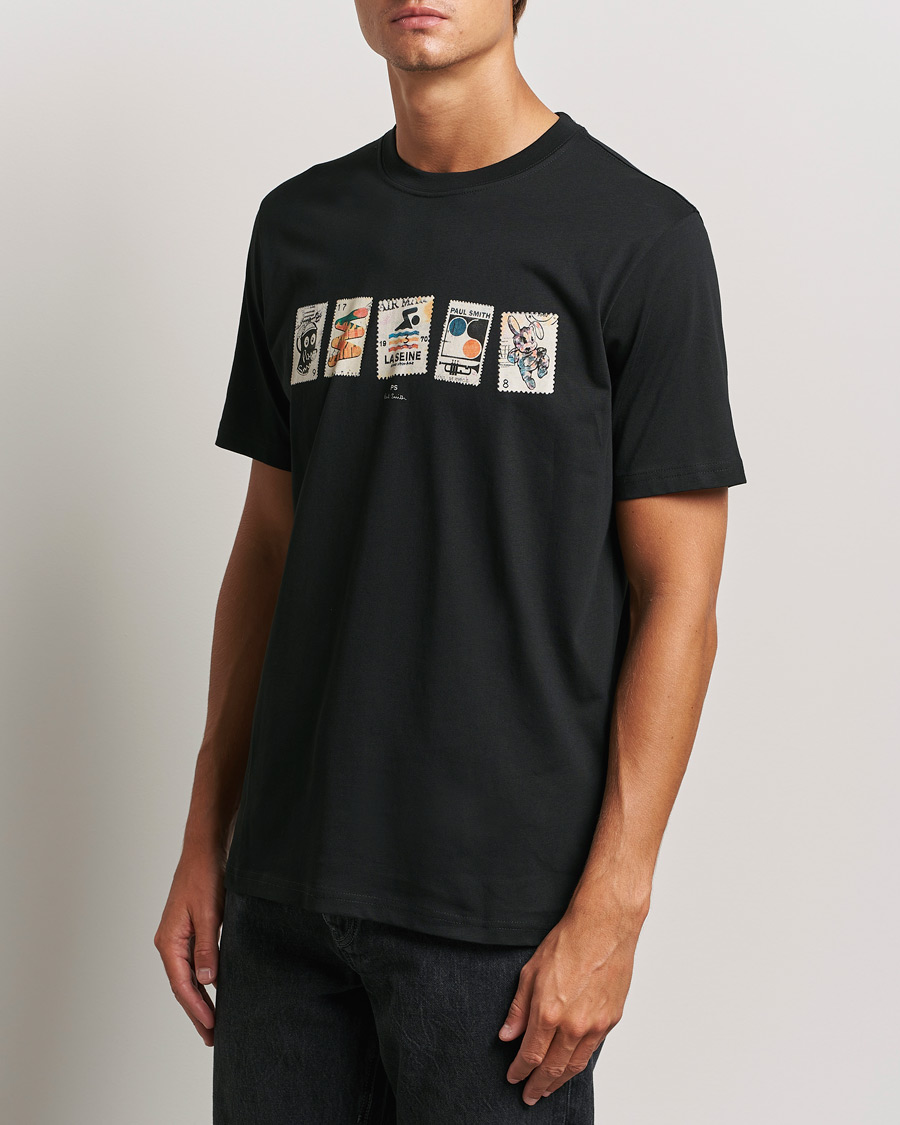 Herre |  | PS Paul Smith | Stamps Crew Neck T-Shirt Black