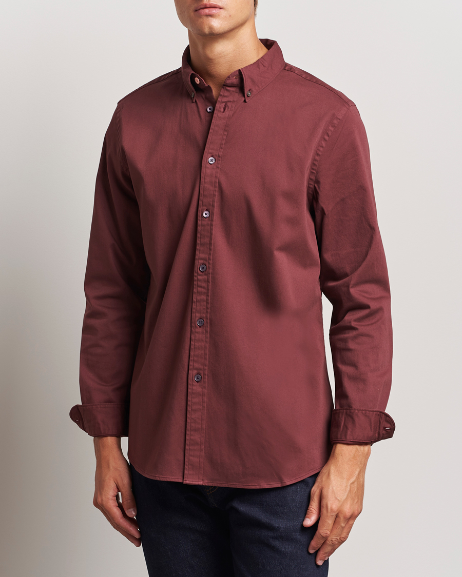 Herre |  | PS Paul Smith | Regular Fit Cotton Shirt Dark Red