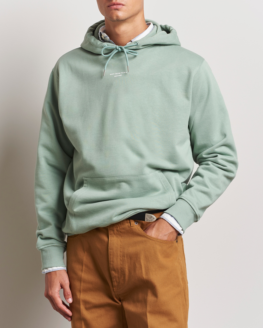 Herre |  | Drôle de Monsieur | Classic Slogan Hoodie Water Green