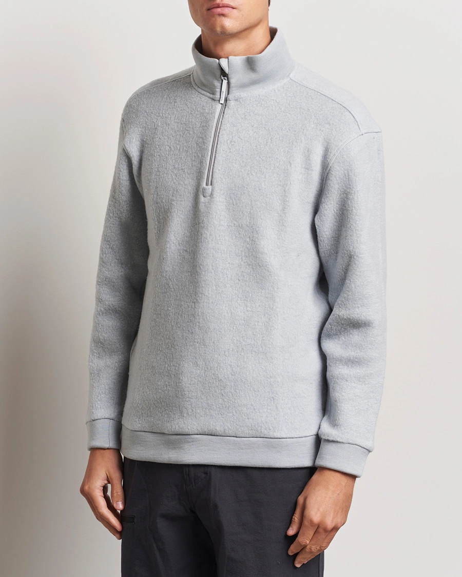 Herre |  | Houdini | Alto Wool/Tencel Half Zip Cloudy Grey