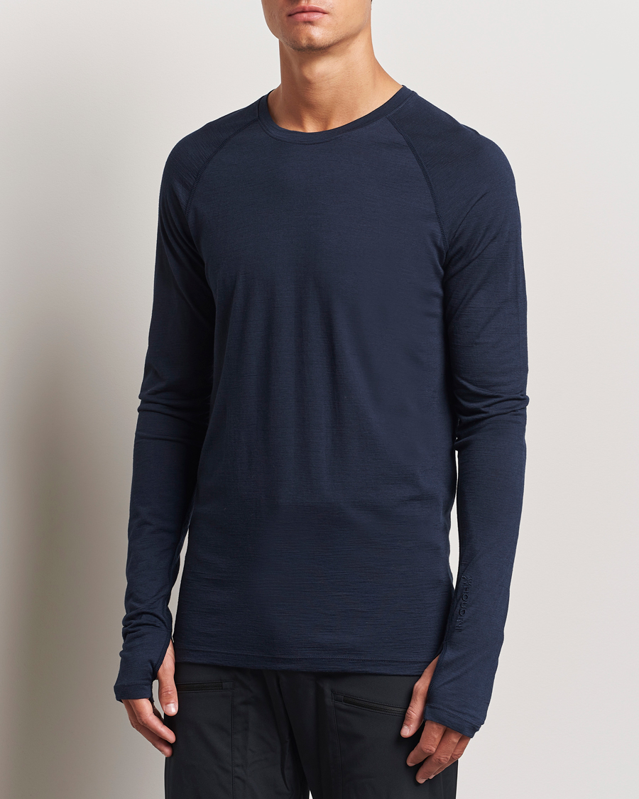 Herre | Pullovers med rund hals | Houdini | Desoli Merino Light Crew Blue Illusion