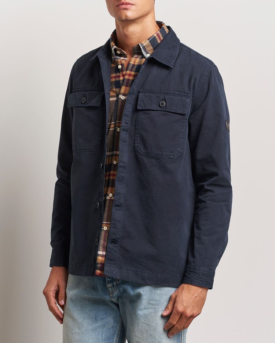 Herre |  | Barbour International | Arlo Cotton Overshirt Navy