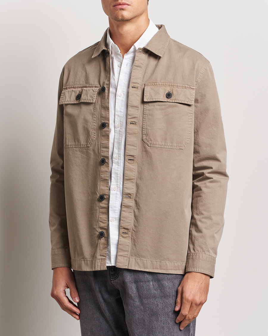 Herre |  | Barbour International | Arlo Cotton Overshirt Brindle