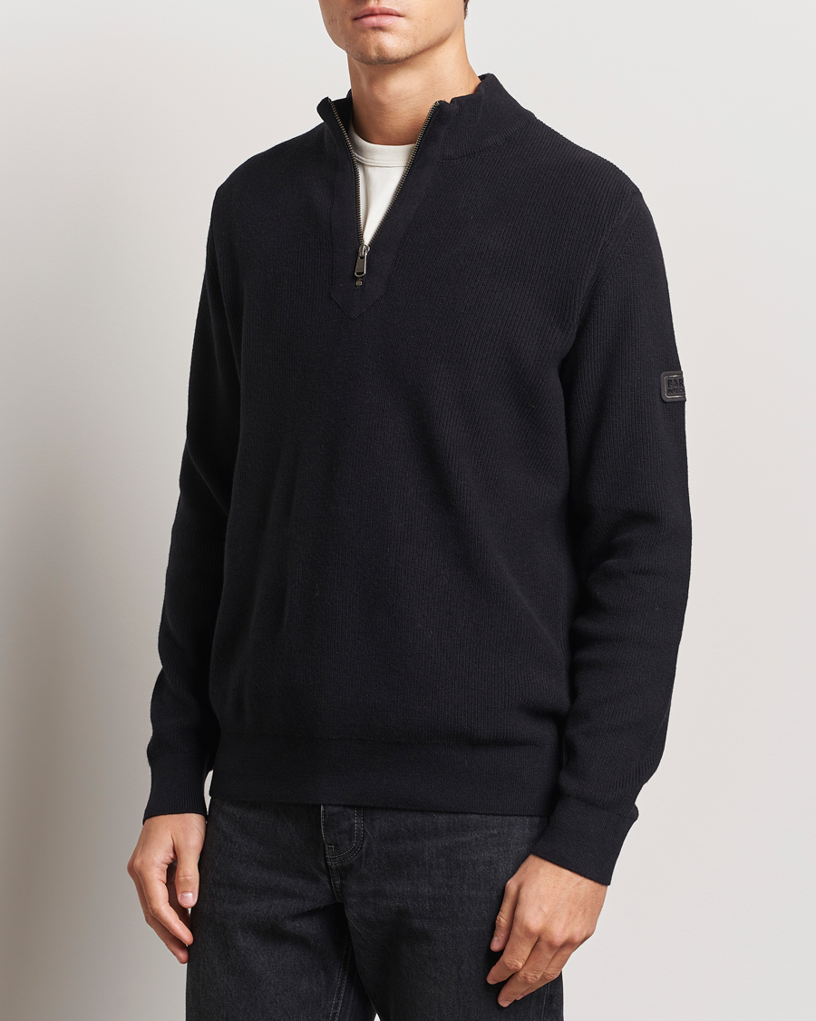 Herre |  | Barbour International | Crawley Wool/Cotton Half Zip Black