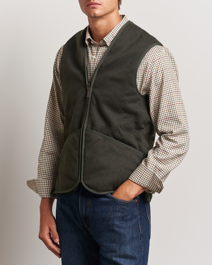 Herre |  | Barbour Lifestyle | Warm Pile Waistcoat Zip-In Liner Sage