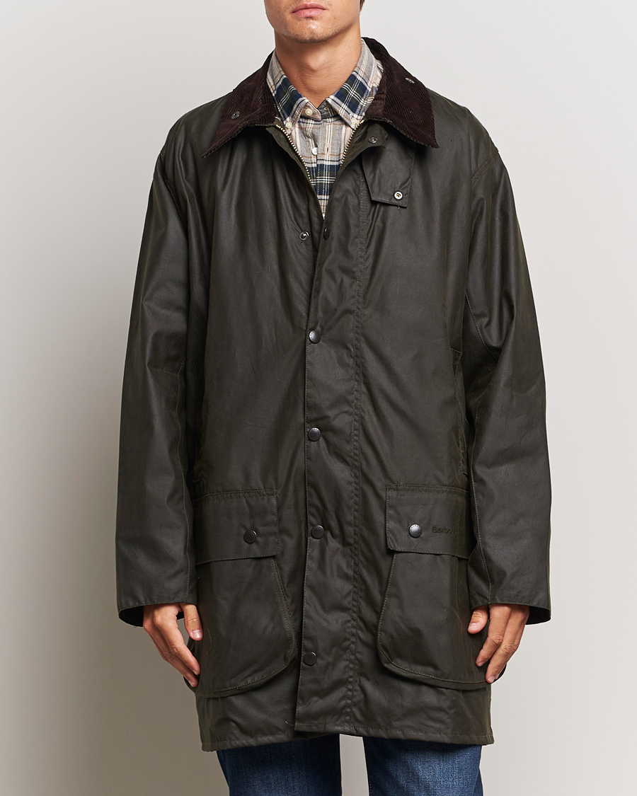 Herre |  | Barbour Lifestyle | Border Wax Coat Archive Olive