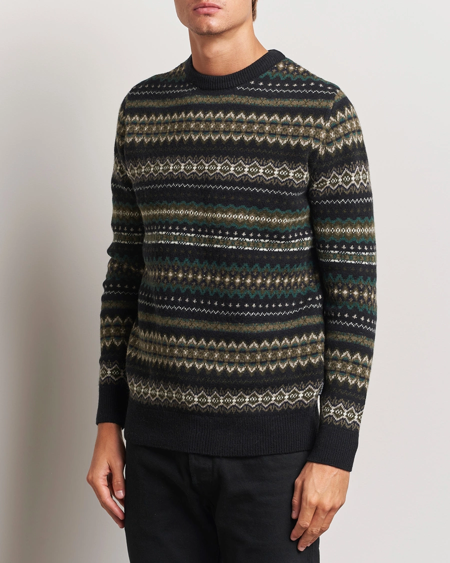 Herre |  | Barbour Lifestyle | Case Fairisle Crew Black