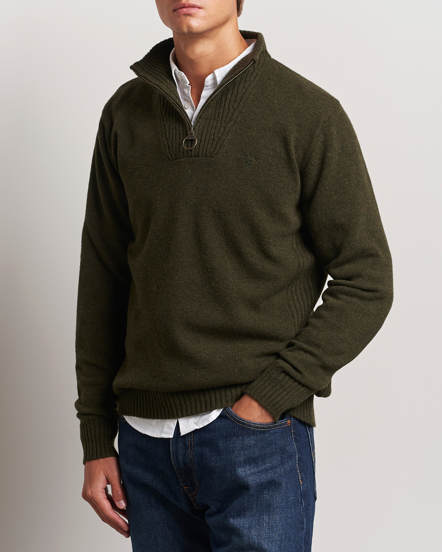 Herre |  | Barbour Lifestyle | Essential Lambswool Half Zip Seaweed