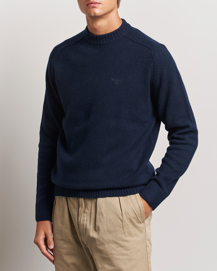 Herre |  | Barbour Lifestyle | Grangetown Lambswool Crewneck Navy