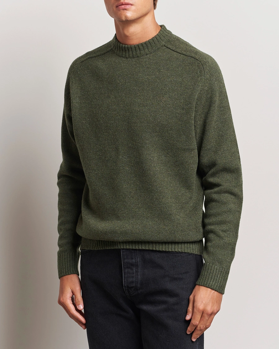 Herre |  | Barbour Lifestyle | Grangetown Lambswool Crewneck Olive