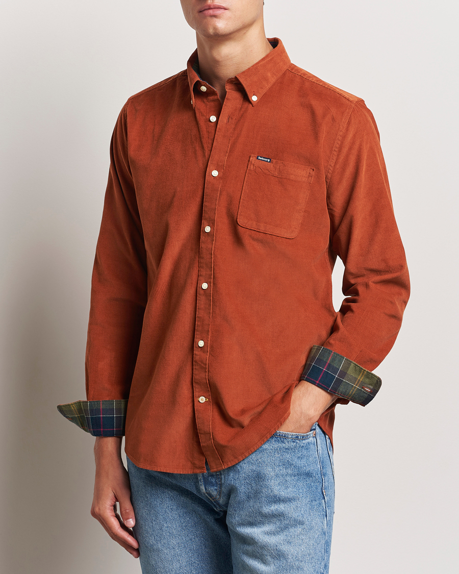 Herre |  | Barbour Lifestyle | Ramsey Corduroy Shirt Dark Ginger