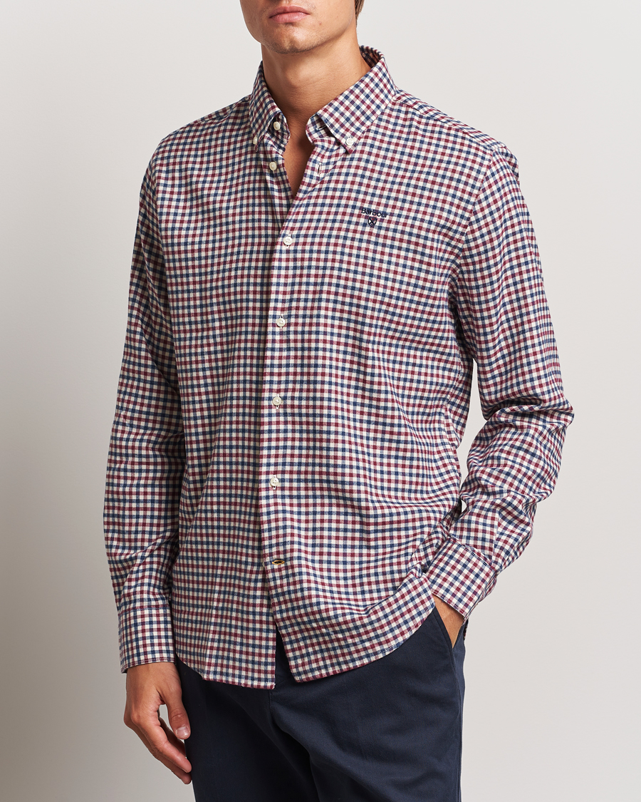 Herre |  | Barbour Lifestyle | Finkle Gingham Flannel Shirt Merlot