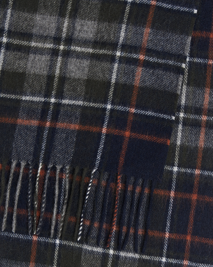 Herre |  | Barbour Lifestyle | Lambswool/Cashmere New Check Tartan Navy/Dark Ginger