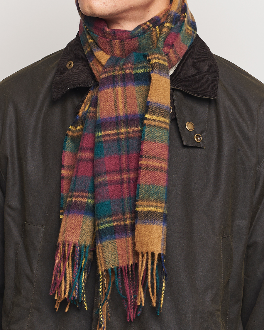 Herre |  | Barbour Lifestyle | Lambswool/Cashmere New Check Tartan Harvest Gold