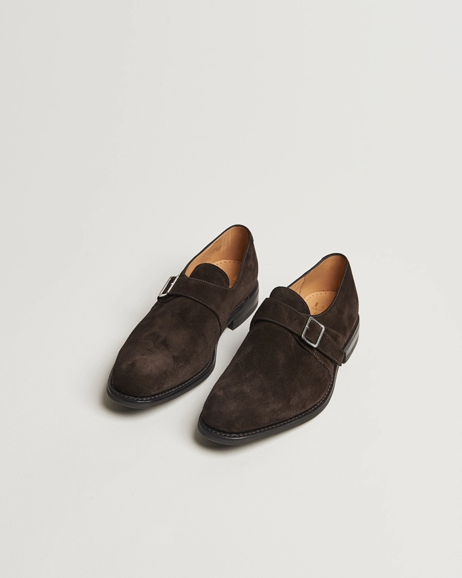 Herre |  | Loake 1880 | 357 Suede Single Monk Dark Brown