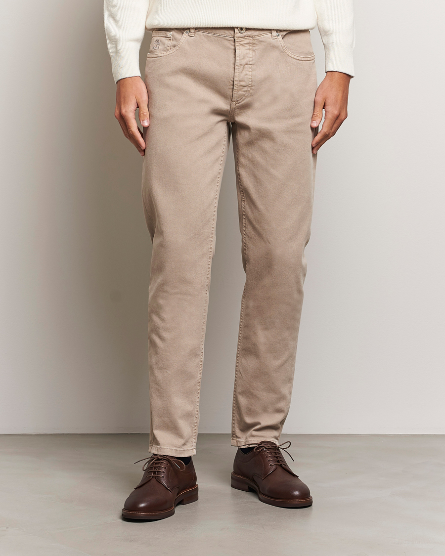 Herre |  | Brunello Cucinelli | Traditional Fit 5-Pocket Pants Beige