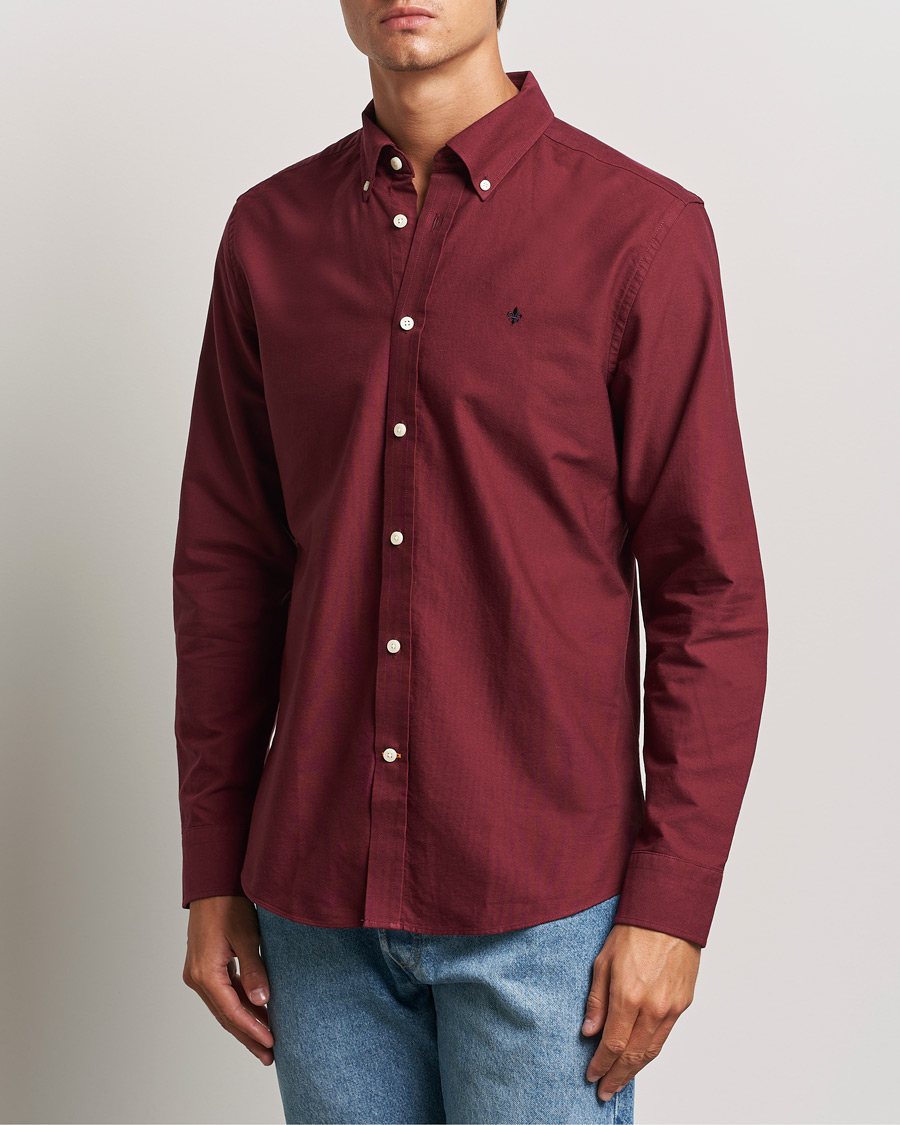 Herre | Business & Beyond - Casual | Morris | Douglas Oxford Shirt Wine Red