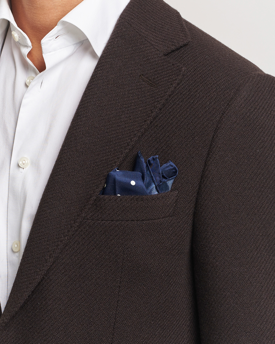 Herre | Lommeklude | Morris | Dot Pocket Square Navy