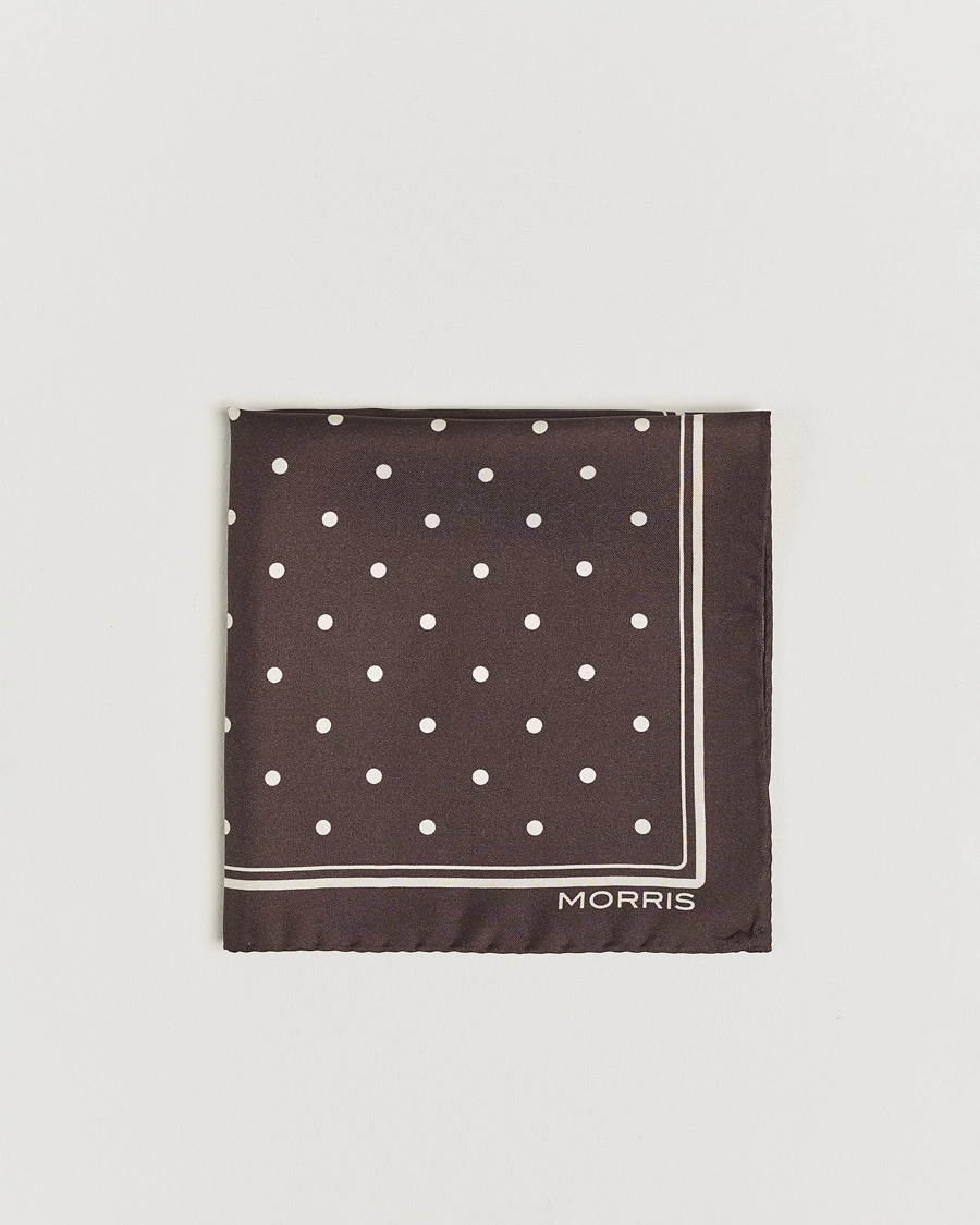 Herre |  | Morris | Dot Pocket Square Brown